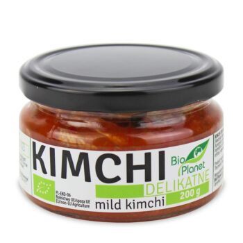 krukke med økologisk kimchi