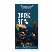 Mørk Sjokolade - 80% - gluten fri - øko - 60 g - BENJAMISSIMO